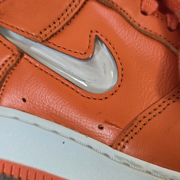 Nike Air, 40th Anniversary Edition, Air Force, Safety Orange & White, Mens 7 - Picture 6 of 10